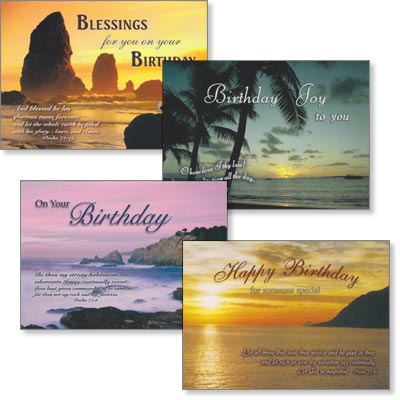 Birthday Cards - Seascapes - Set of 4